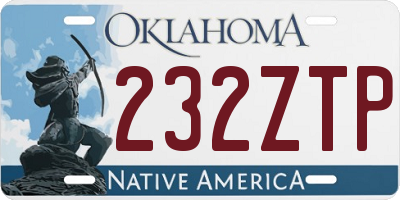 OK license plate 232ZTP