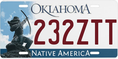 OK license plate 232ZTT