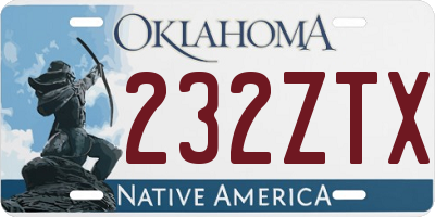 OK license plate 232ZTX