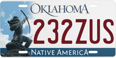 OK license plate 232ZUS