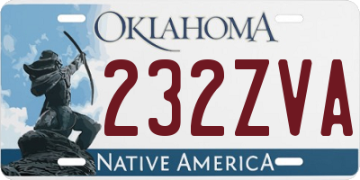 OK license plate 232ZVA