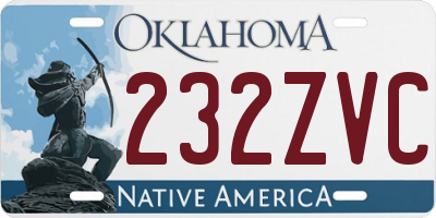 OK license plate 232ZVC