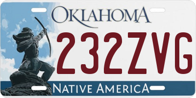 OK license plate 232ZVG