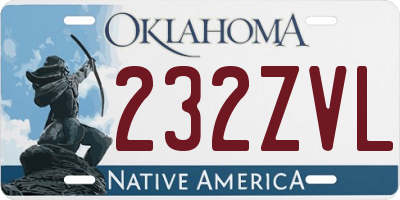 OK license plate 232ZVL