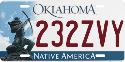 OK license plate 232ZVY