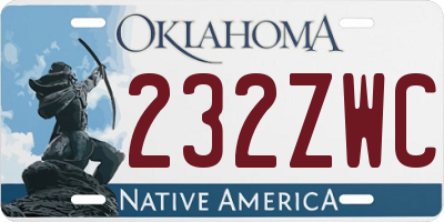 OK license plate 232ZWC