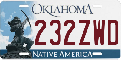 OK license plate 232ZWD