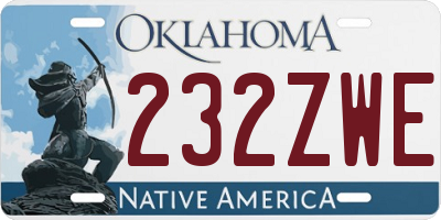 OK license plate 232ZWE