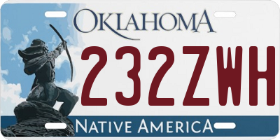 OK license plate 232ZWH