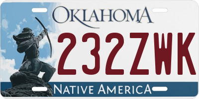 OK license plate 232ZWK