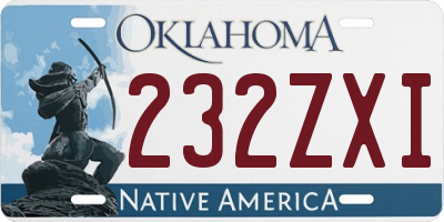 OK license plate 232ZXI