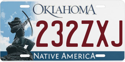 OK license plate 232ZXJ