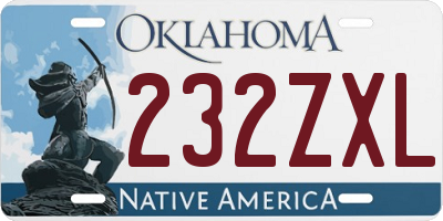 OK license plate 232ZXL