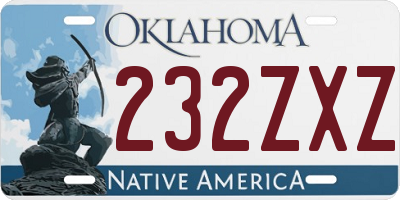 OK license plate 232ZXZ