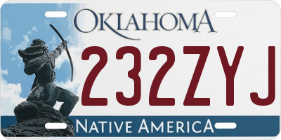 OK license plate 232ZYJ