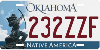 OK license plate 232ZZF