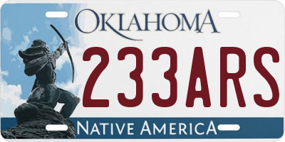 OK license plate 233ARS