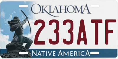 OK license plate 233ATF