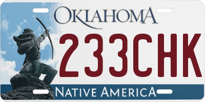 OK license plate 233CHK