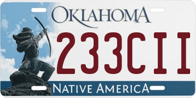 OK license plate 233CII