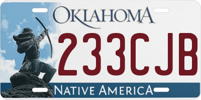OK license plate 233CJB