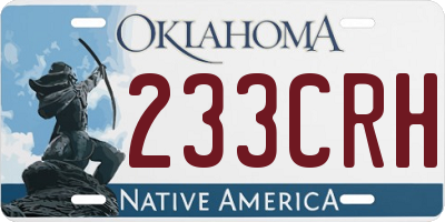 OK license plate 233CRH