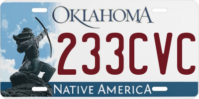 OK license plate 233CVC