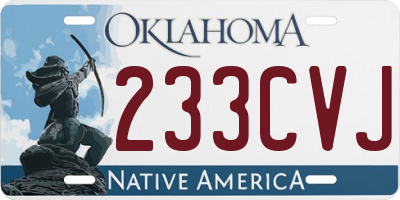 OK license plate 233CVJ