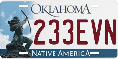 OK license plate 233EVN