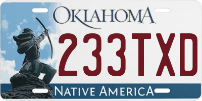 OK license plate 233TXD