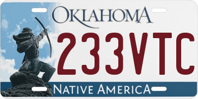OK license plate 233VTC