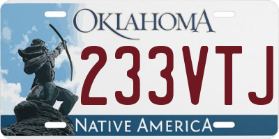 OK license plate 233VTJ