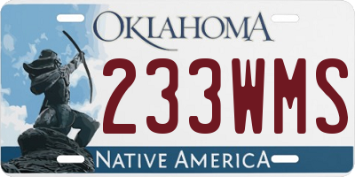 OK license plate 233WMS
