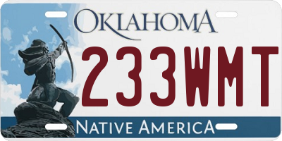 OK license plate 233WMT
