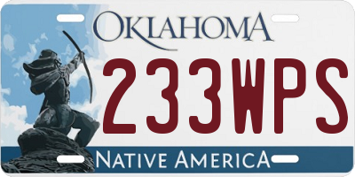 OK license plate 233WPS