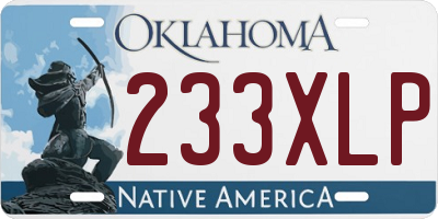 OK license plate 233XLP