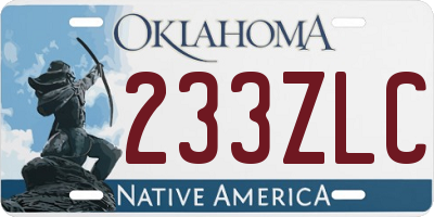 OK license plate 233ZLC