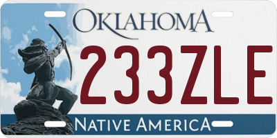 OK license plate 233ZLE