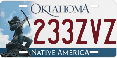 OK license plate 233ZVZ