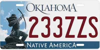 OK license plate 233ZZS