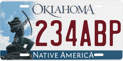 OK license plate 234ABP