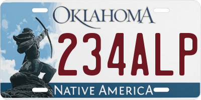 OK license plate 234ALP