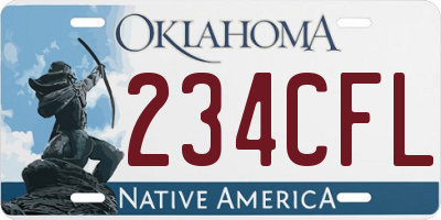 OK license plate 234CFL