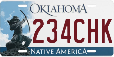OK license plate 234CHK