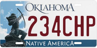 OK license plate 234CHP