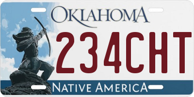 OK license plate 234CHT