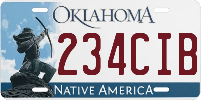 OK license plate 234CIB