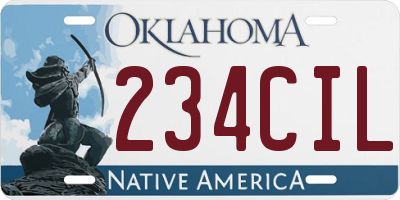 OK license plate 234CIL