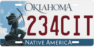 OK license plate 234CIT