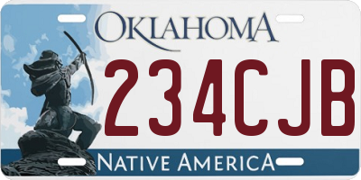 OK license plate 234CJB